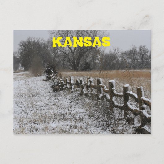 Kansas Winter Wonder Land Post Card. Postkarte (Vorderseite)