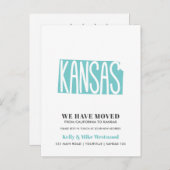 KANSAS Wir haben neue Adresse Neue Zuhause verscho Postkarte (Vorne/Hinten)