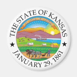 Kansas-Zeichen Magnet