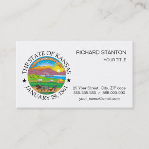 Kansas-Zeichen Visitenkarte