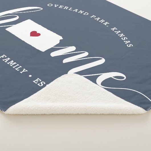 Kansas Zuhause Staat Personalisiert Sherpadecke (3/4)