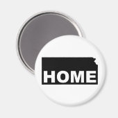 Kansas Zuhause weg vom Staat Kühlschrankmagnet (Vorderseite/Rückseite)