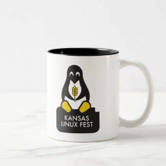 KansasLinuxfest-Tasse Zweifarbige Tasse