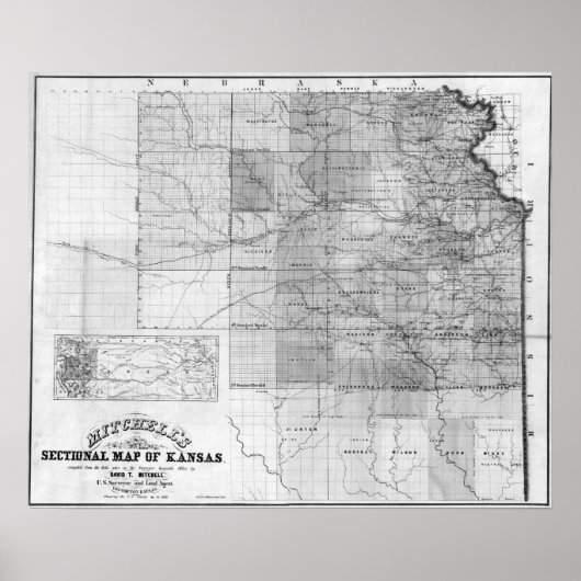 KansasPanoramic MapKansas Poster (Vorne)