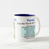 Kansassymbole u. -karte zweifarbige tasse (VorderseiteRechts)