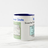 Kansassymbole u. -karte zweifarbige tasse (Mittel)