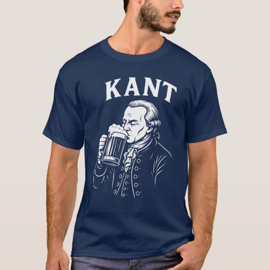 Kant trinken Erleuchtung Bier Geschenk T-Shirt (Vorderseite)