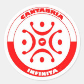 Kantabrien 2012 Grenzenlos Runder Aufkleber (Vorderseite)