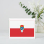 Kantabrien-Flagge Postkarte (Stehend Vorderseite)