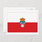 Kantabrien-Flagge Postkarte (Vorne/Hinten)