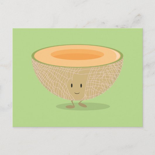 Kantaloupe lächeln postkarte (Vorderseite)