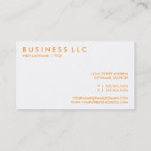 Kantaloupe. Visitenkarte (Rückseite)