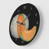Kantalupe Melon Große Wanduhr (Winkel)