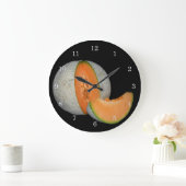 Kantalupe Melon Große Wanduhr (Zuhause)