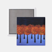 Kante des Orangenwaldes Magnet (Vorderseite/Rückseite)