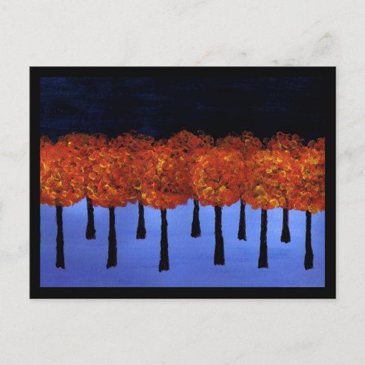 Kante des Orangenwaldes Postkarte (Vorderseite)