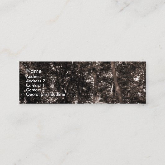 Kante des Waldes - Gold Mini Visitenkarte (Vorderseite)