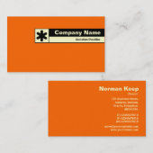 Kante markiert - Orange FF6600 Visitenkarte (Vorne/Hinten)