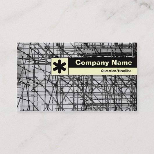 Kantenbeschriftung - Gerüst Visitenkarte (Vorderseite)