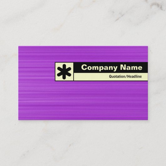 Kantenetikett - Lila gebürstet Visitenkarte (Vorderseite)