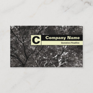 Kantengeschriebene Monogramm - Japanische Zweige 0 Visitenkarte