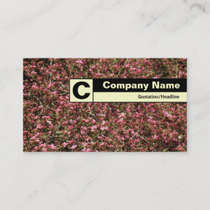 Kantengeschütztes Monogramm - Rosa Kirschblüte 02 Visitenkarte
