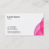 Kantenkreise (Hot Pink) Visitenkarte (Rückseite)