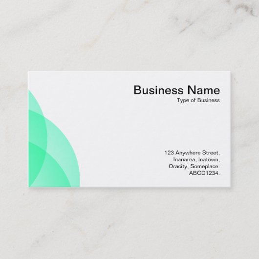 Kantenkreise - Türkis Visitenkarte (Vorderseite)