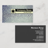 Kantenmarkierung - Wassertropfen auf Glas 01 Visitenkarte (Vorne/Hinten)