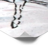 Kantenpferd in Stift und Tinte auf Marmorpapier Poster (Ecke)