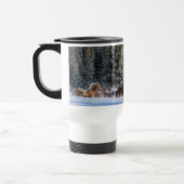 Kantern, Laufpferde im Winterschnee-Foto Reisebecher (Links)