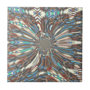 Kantige afrikanische urbane Pop-Art Abstract Optic Fliese