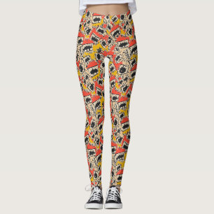 Kantige Comic-Scharfe-Zähne-Monster-Leggings Leggings