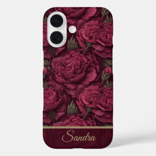 Kantige Frauen Geschenk Nelke Blumen Name iPhone 16 Hülle