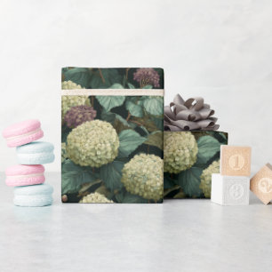 Kantige Garten-inspirierte Pfingstrosen-Blumen-Ver Geschenkpapier