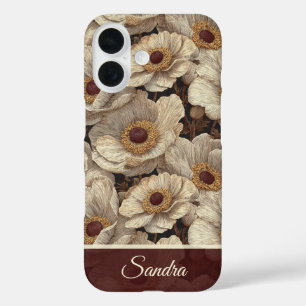 Kantige Geburtstagsgeschenk Anemonen Name iPhone 16 Hülle