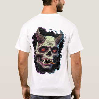 Kantige gehörnte Oni-Monster-Grafik T-Shirt