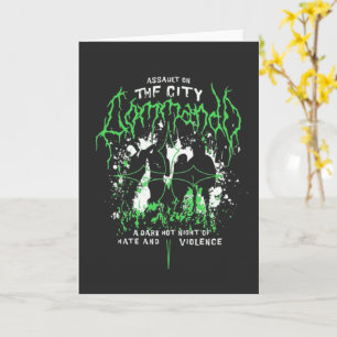 Kantige Gothic-Horror-Metal-Kunst-Grußkarte Karte