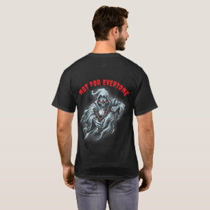 Kantige Grafik mit Sensenmann und Schleuder - Nich T-Shirt