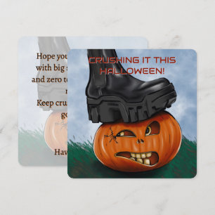 Kantige Halloween-Crush-Kürbis-Einladung mit indiv Einladung