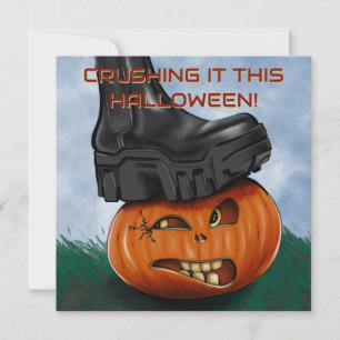 Kantige Halloween-Party, die den Kürbisstiefel zer
