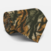 Kantige Herrenmode Tigerhaut Krawatte (Gerollt)