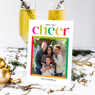 Kantige Rahmen Happy New Year Feiertags-Postkarte Feiertagskarte