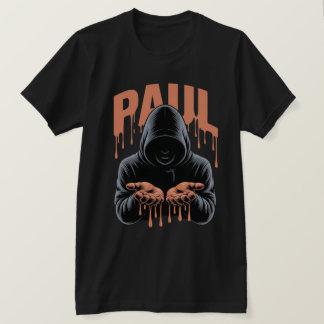 Kantige "SCHMERZ"-Tropf-Typografie T-Shirt