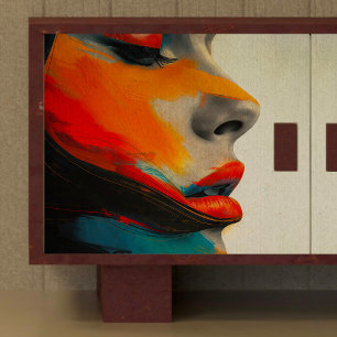 Kantige Siebzigerin-Decoupage Seidenpapier
