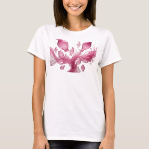 Kantige silberne GLASVASEN IN ROSA Shirt