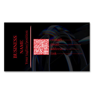 Kantige Tech-Profi-Branding-Magnet mit QR-Code Magnetische Visitenkarte
