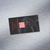 Kantige Tech-Profi-Branding-Magnet mit QR-Code Magnetische Visitenkarte (Beispiel)