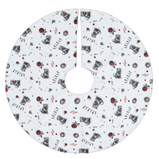 Kantige Weihnachtsmüll Opossum Glas-Bauble kauend Polyester Weihnachtsbaumdecke