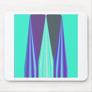 Kantiger Blau-Purple-Cyan-Chevron-Kunstprint Mousepad